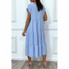 Robe turquoise longue et ample