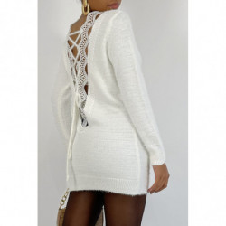 Robe pull blanche douce...