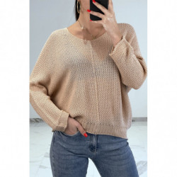 Pull fluide rose en grosse...