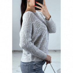 Pull gris coupe chauve...