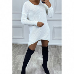 Robe pull blanc tombant...