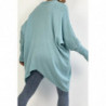 Pull turquoise over size très ample dans une belle matière bien chaude