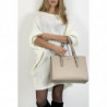 Robe pull blanche ample mi-longue col rond