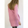 Robe pull Rose col roulé effet maille droite longueur parfaite douce chaleureuse et stylée