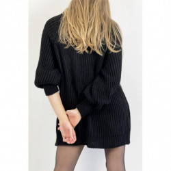 Robe pull noire effet...