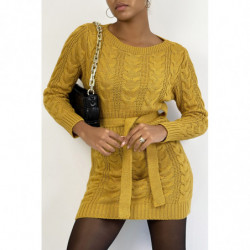 Pull tunique jaune moutarde...