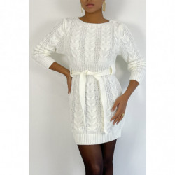 Pull tunique blanche en...