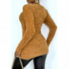 Long pull duveteux moulant camel