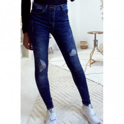 Jeans slim bleu foncé...