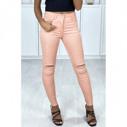 Jeans slim rose avec 5...