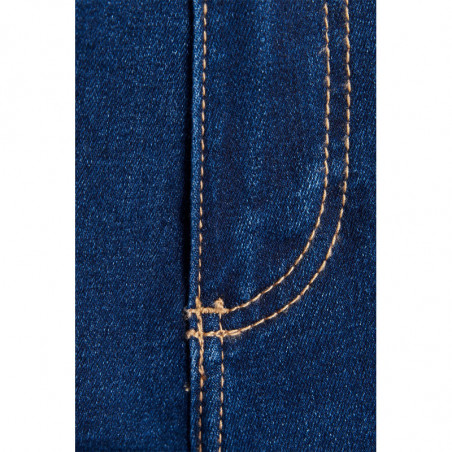 Pantalon jeans slim bleu marine avec poches arrières