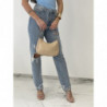 Jeans bleu  loose taille haute destroy