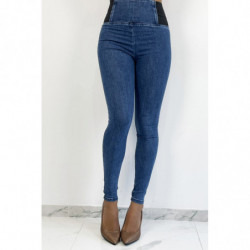 Pantalon jeans bleu taille...