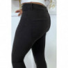 Jean slim noir taille basse