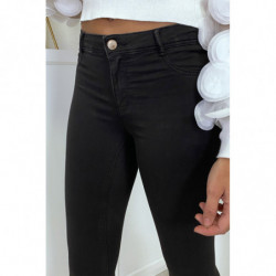 Jean slim noir taille basse