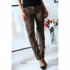 Pantalon Jeans Taupe avec ces motifs tendances Noir - S1317G