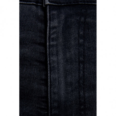 Pantalon jeans slim noir délavé avec poches arrières