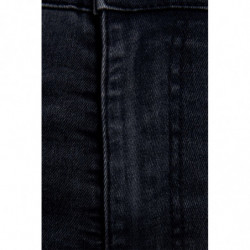 Pantalon jeans slim noir délavé avec poches arrières