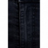 Pantalon jeans slim noir délavé avec poches arrières