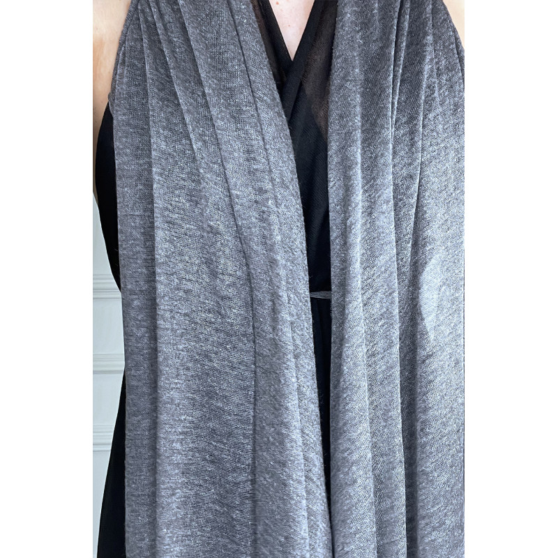 Top / gilet glamour gris et noir