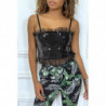 Petit top noir en sequins et en tulle