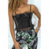 Petit top noir en sequins et en tulle