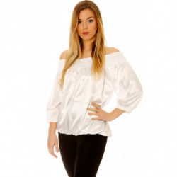 Top ouverture large sur les épaules et motif perle sur le devant. B005