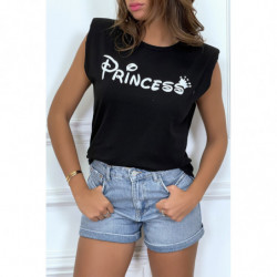 T-shirt Princess noir avec...