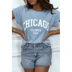 T-shirt Chicago en bleu...