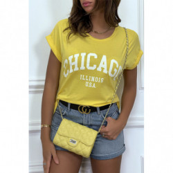 T-shirt Chicago en jaune...