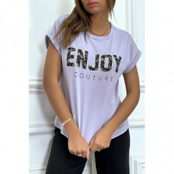 T-shirt lilas ENJOY avec...