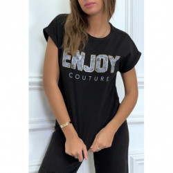 T-shirt noir ENJOY avec...