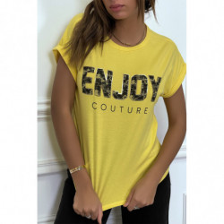 T-shirt jaune ENJOY avec...