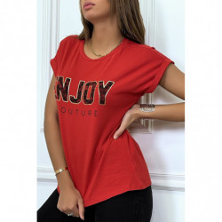 T-shirt rouge ENJOY avec...