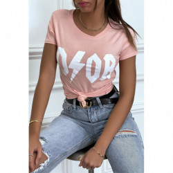 Tee-shirt rose D/OR