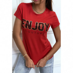 Tee-shirt rouge ENJOY