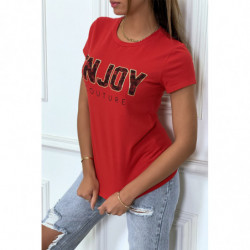 Tee-shirt rouge ENJOY