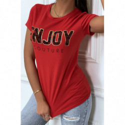 Tee-shirt rouge ENJOY