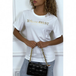 T-shirt blanc manches...