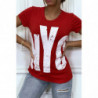 Tee-shirt rouge NYC