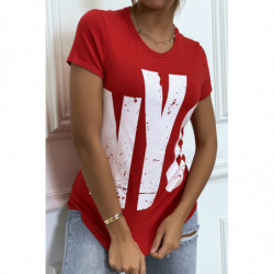 Tee-shirt rouge NYC