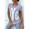 Tee-shirt lila NYC