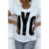 Tee-shirt blanc NYC