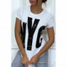 Tee-shirt blanc NYC