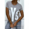 Tee-shirt gris NYC