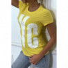 Tee-shirt jaune NYC