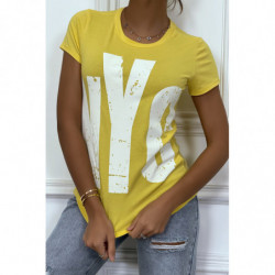 Tee-shirt jaune NYC