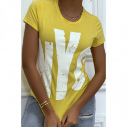 Tee-shirt jaune NYC