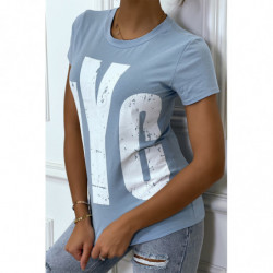 Tee-shirt bleu NYC