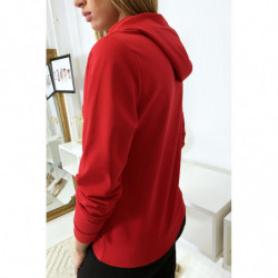 Pull sweat rouge logo Tik Tok